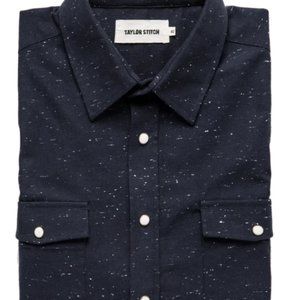 The Glacier Shirt in Navy Nep Twill - XL - 44